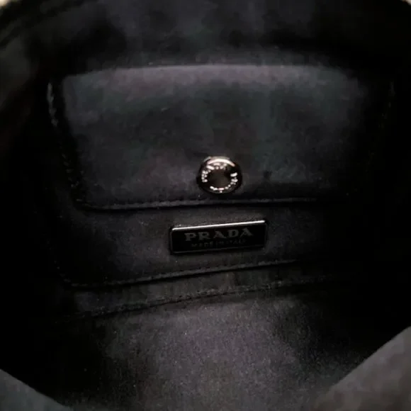 Vintage PRADA Art Deco Beaded Satin Clutch - Picture 9 of 10